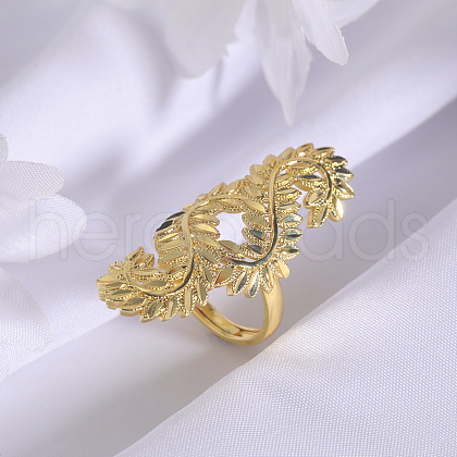 Brass Adjustable Finger Rings for Women AX2322-1