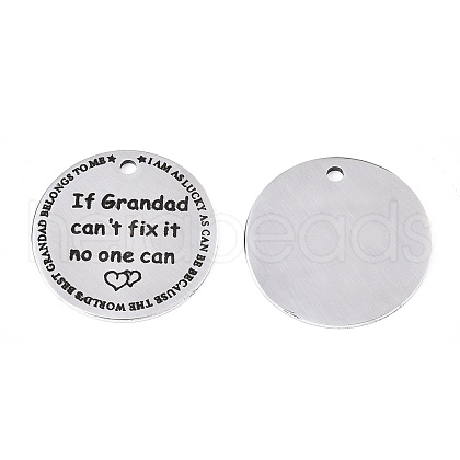 Non-Tarnish 201 Stainless Steel Pendants STAS-T064-38P-16-1