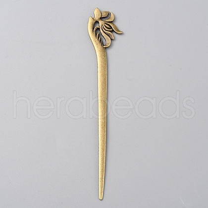Alloy Lotus Hair Sticks MRMJ-WH0077-101A-1