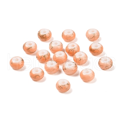 Opaque Spray Painted Glass Beads X1-GLAA-G118-01L-1