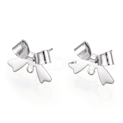Brass Stud Earring Findings X-KK-S360-174P-1