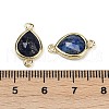Dyed Natural Lapis Lazuli Faceted Connector Charms G-L514-048P-11-3