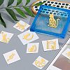 Olycraft 9Pcs 9 Styles Custom Carbon Steel Self-adhesive Picture Stickers DIY-OC0009-22D-3