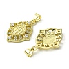 Brass Micro Pave Cubic Zirconia Pendants KK-H472-53A-G-2