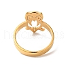 Ion Plating(IP) 201 Stainless Steel Owl Finger Ring for Women RJEW-G266-07G-2