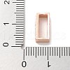 Rack Plating Rectangle Brass Micro Pave Cubic Zirconia Slide Charms KK-L224-037RG-3