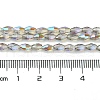 Transparent Electroplate Glass Beads Strands GLAA-K064-04A-HR02-4