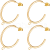 Beebeecraft 16Pcs Brass Ring Stud Earring Findings KK-BBC0011-99-1