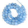 Dyed Natural White Jade Beads Strands G-T139-8mm-60-15-2