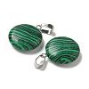 Synthetic Malachite Pendants G-B127-14P-01-2