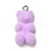 Flocky Resin Pendants RESI-D052-01B-1