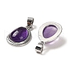 Natural Amethyst Pendants G-M405-05P-01-2