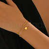 Elegant Stainless Steel Box Chain Double-layer Bracelets LH8977-4