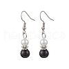 Glass Pearl Beads Necklace & Bracelet & Dangle Earring Sets for Women SJEW-JS01322-3