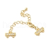 Brass Micro Pave Cubic Zirconia Chain Extender KK-L216-004C-G-1