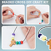 DELORIGIN Wood with Opaque Plastic Beads Bracelet DIY Kit DIY-DR0001-73-3