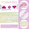 SUNNYCLUE 8 Strands Transparent Gradient Color Glass Bead Strands GLAA-SC0002-02C-2
