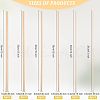 Olycraft 36Pcs 6 Style Beech Wood Sticks DIY-OC0009-26-2