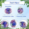 SUNNYCLUE 40Pcs Handmade Gold Sand Lampwork Beads Strands LAMP-SC0001-35B-2
