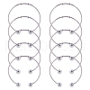 SUNNYCLUE 10Pcs Fashion 304 Stainless Steel Cuff Bangles Set BJEW-SC0001-20-1