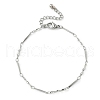 304 Stainless Steel Twisted Bar Link Chains Bracelets for Women BJEW-JB11838-2