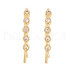 Rack Plating Brass Cubic Zirconia Earring Hooks KK-S374-05G-01-1