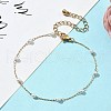 Round  ABS Imitation Pearl Beaded Link Bracelets for Women BJEW-JB11836-1