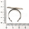 304 Stainless Steel Open Cuff Findings STAS-R123-02F-P-4