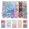  5 Bags 5 Styles Plastic Nail Art Glitter Sequins MRMJ-TA0001-32-3
