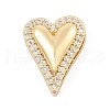 Brass Micro Pave Clear Cubic Zirconia Slide Charms ZIRC-I068-30G-1