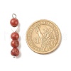 Round Natural Mixed Gemstone Pendants PALLOY-JF01511-3