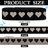 MAYJOYDIY US 5 Yards Nylon & Metallic Jacquard Heart Elastic Cord OCOR-MA0001-22A-2