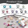  Transparent Spray Painted Glass European Beads and Cat Eye European Beads G-NB0002-55-2