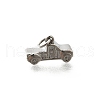 Brass Micro Pave Cubic Zirconia Charms KK-P295-13P-1