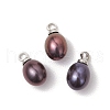 Dyed Natural Cultured Freshwater Pearl Pendants PALLOY-TA00244-1