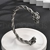 Viking 304 Stainless Steel Open Cuff Bangles for Men BJEW-U001-07K-AS-5