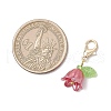 Flower Acrylic & Plastic Imitation Pearl Beads Pendant Decorations HJEW-JM03231-02-2