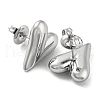 Non-Tarnish 304 Stainless Steel Stud Earrings EJEW-M233-18P-2