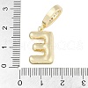 Brass Micro Pave Clear Cubic Zirconia Pendants KK-M289-01E-G-3