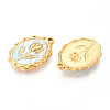 304 Stainless Steel Enamel Pendants STAS-N110-27D-G-2