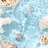 7Pcs Ocean Theme Alloy Charm & Glass Beads Pendant Decorations HJEW-JM03156-4