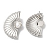 Stainless Steel Stud Earrings for Women EJEW-C110-10P-2