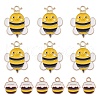 12Pcs 2 Styles Alloy Enamel Pendants ENAM-YW0003-18-1