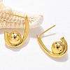 Brass Stud Earrings EJEW-Q015-11G-5