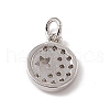 Brass Micro Pave Cubic Zirconia Charms ZIRC-F132-91P-2