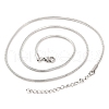 Non-Tarnish 304 Stainless Steel Round Snake Chain Necklaces for Women NJEW-G140-06D-P-2