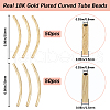 Beebeecraft 100Pcs 2 Style Rack Plating Brass Tube Beads KK-BBC0010-73-2