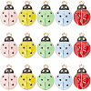 SUNNYCLUE 30Pcs 5 Colors Alloy Enamel Pendant Rhinestone Settings ENAM-SC0004-91-1