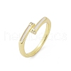 Brass Micro Pave Cubic Zirconia Cuff Rings RJEW-S400-12G-4