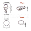 304 Stainless Steel Lobster Claw Clasps STAS-PH0019-50P-8